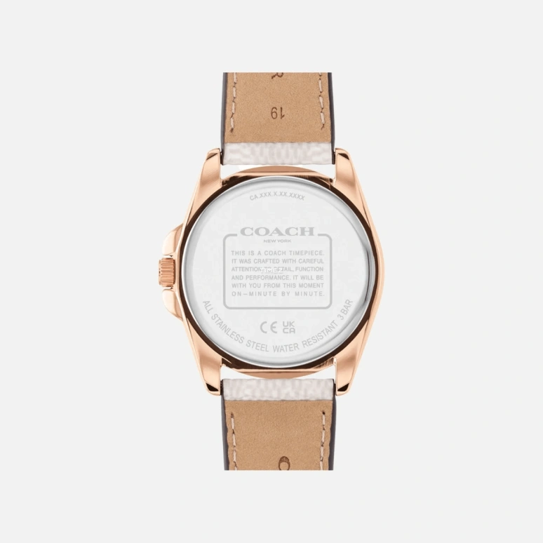COACH,Greyson 36mm,36mm,Stainless Steel,Rose Gold,Quartz,Hardlex,Round,14504113