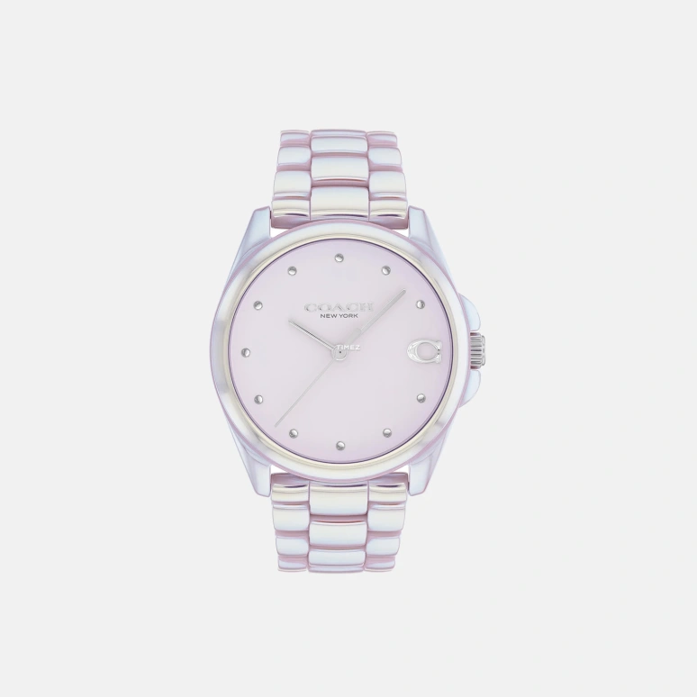 COACH,Greyson 36mm,36mm,Ceramic,Pink,Quartz,Hardlex,Round,14504391