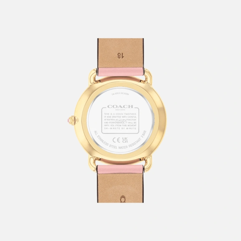 COACH,Elliot 36mm,36mm,Stainless Steel,Silver,Pink,Quartz,Hardlex,Round,14504248