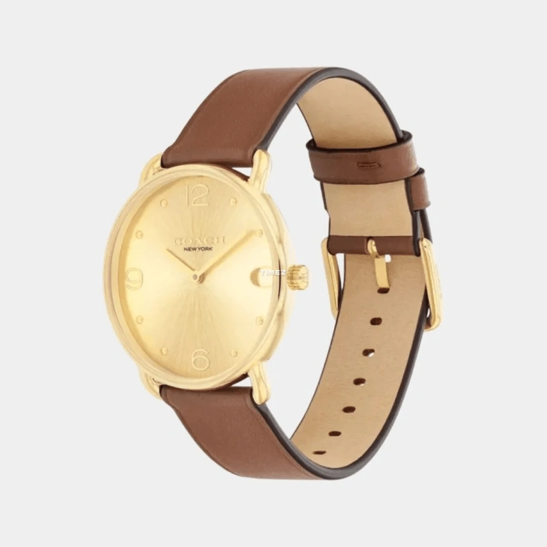 COACH,Elliot 36mm,36mm,Stainless Steel,Gold,Quartz,Hardlex,Round,14504201