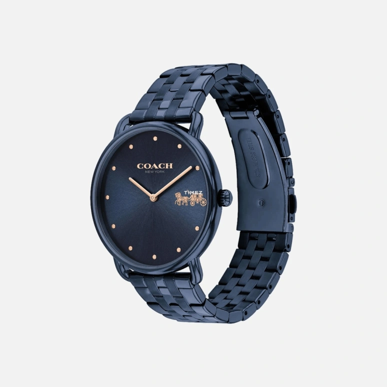 COACH,Elliot 41mm,41mm,Stainless Steel,Blue,Quartz,Hardlex,Round,14504297