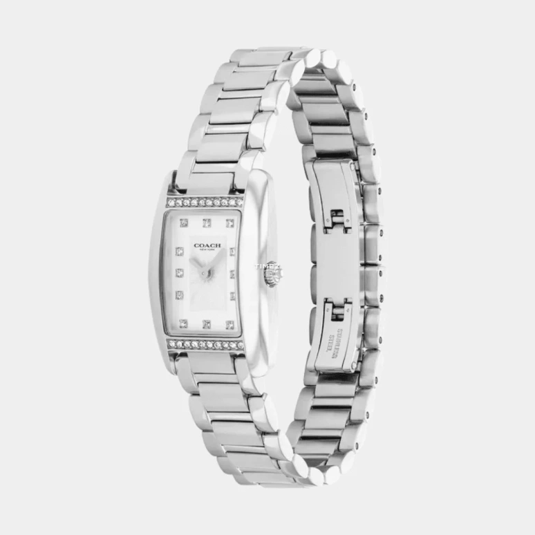 COACH,Reese 20mm,20mm,Stainless Steel,White,Quartz,Hardlex,Rectangular,14504587