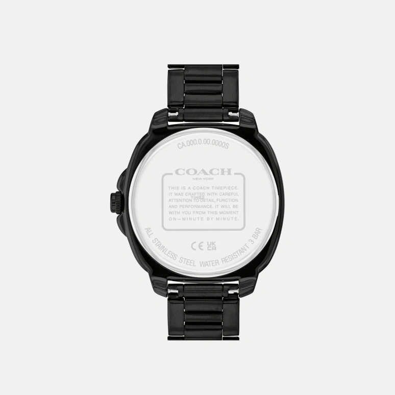 COACH,Kitt 38mm,38mm,Stainless Steel,Black,Quartz,Date,Day,14504396