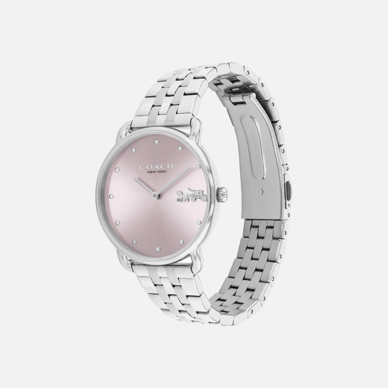 COACH,Elliot 36mm,36mm,Stainless Steel,Pink,Quartz,Hardlex,Round,14504290