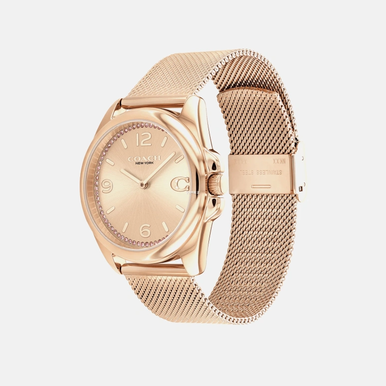 COACH,Greyson 36mm,36mm,Stainless Steel,Rose Gold,Quartz,Hardlex,Round,14504143
