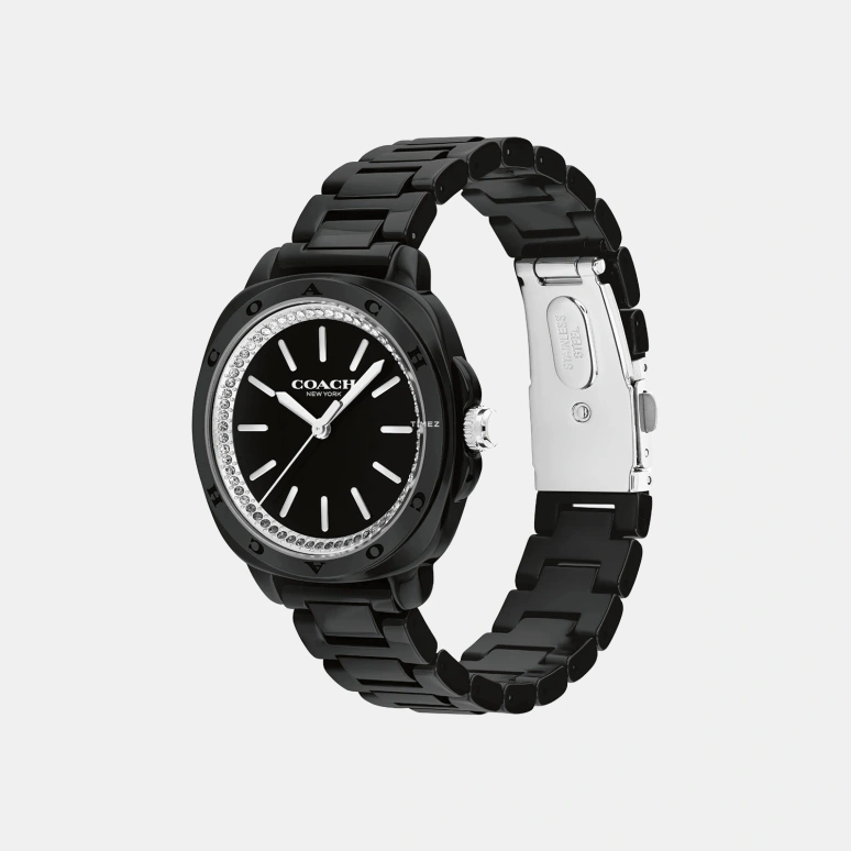 COACH,Kitt 34mm,34mm,Ceramic,Black,Quartz,Hardlex,Round,14504406
