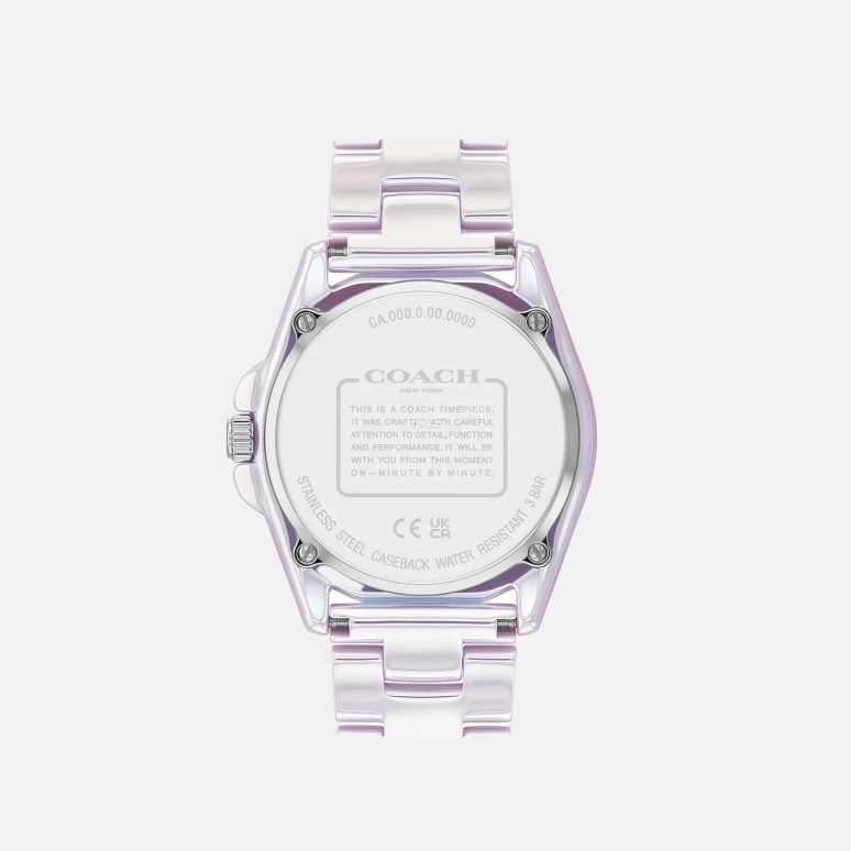 COACH,Greyson 36mm,36mm,Ceramic,Pink,Quartz,Hardlex,Round,14504391