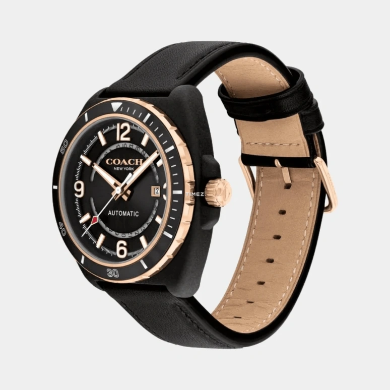 COACH,Charter 44.50mm,44.50mm,Stainless Steel,Black,Automatic,Day,Hardlex,14602734