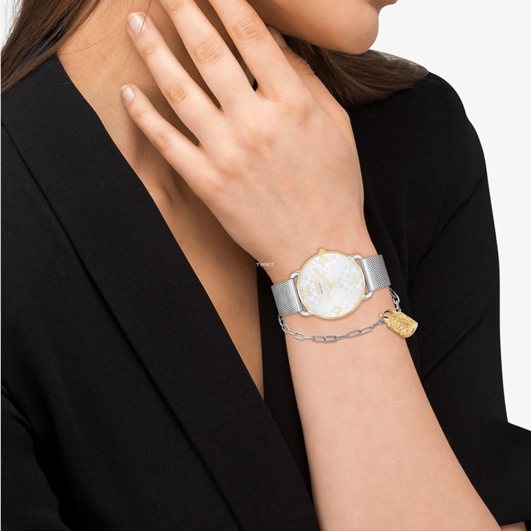 COACH,Elliot 36mm,36mm,Stainless Steel,White,Quartz,Hardlex,Round,14000117