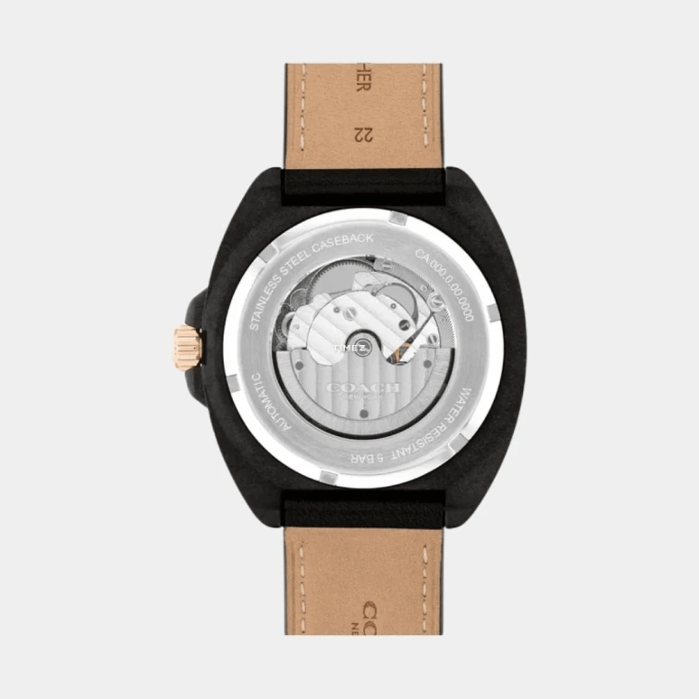 COACH,Charter 44.50mm,44.50mm,Stainless Steel,Black,Automatic,Day,Hardlex,14602734