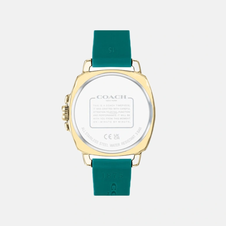 COACH,Cabfr 34mm,34mm,Stainless Steel,Gold,Quartz,Hardlex,Cushion,14504179