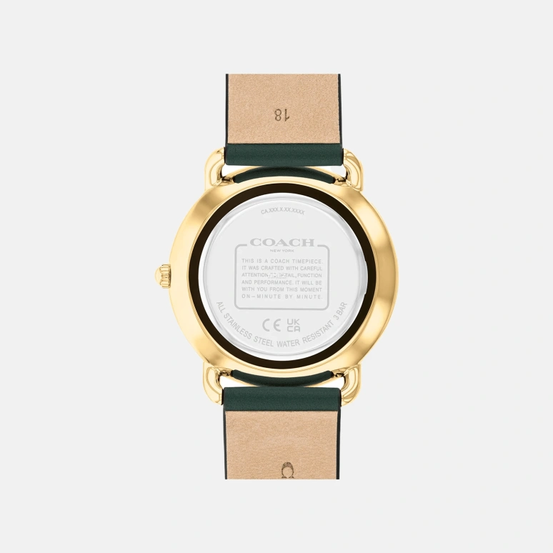COACH,Elliot 36mm,36mm,Stainless Steel,Green,Quartz,Hardlex,Round,14504377