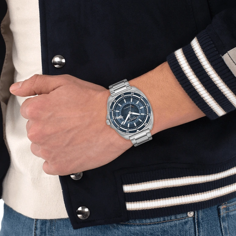 COACH,Charter 44mm,44mm,Stainless Steel,Blue,Quartz,Day,Hardlex,14602711