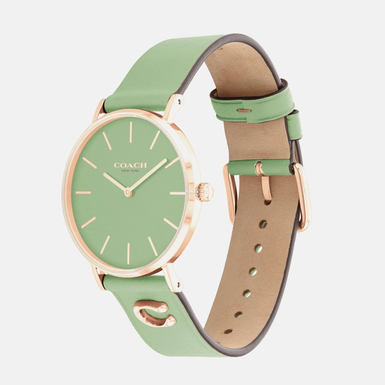 COACH,Perry 36mm,36mm,Stainless Steel,Green,Quartz,Hardlex,Round,14503921