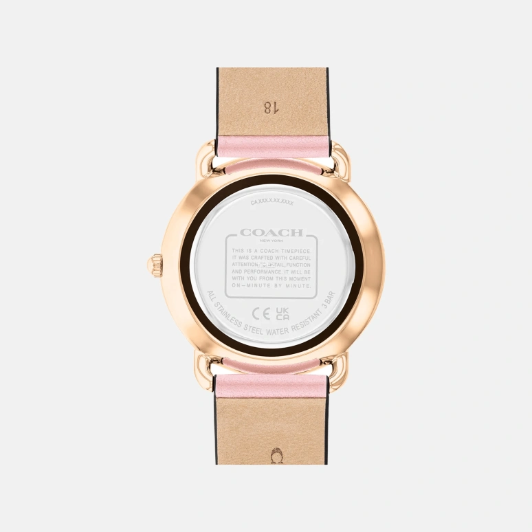 COACH,Elliot 36mm,36mm,Stainless Steel,Pink,Quartz,Hardlex,Round,14504379