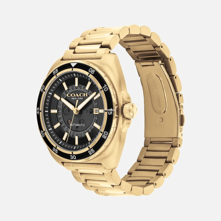 COACH,Charter 44mm,44mm,Stainless Steel,Black,Quartz,Day,Hardlex,14602712