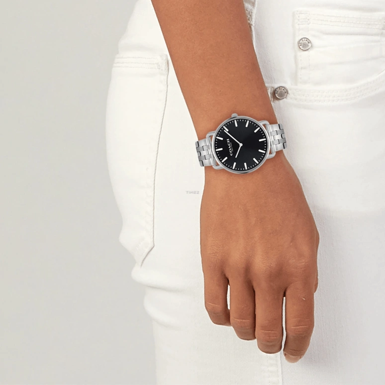 COACH,Elliot 36mm,36mm,Stainless Steel,Black,Quartz,Hardlex,Round,14000116