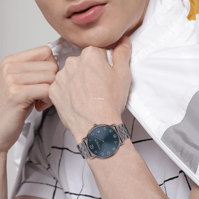 COACH,Elliot 41mm,41mm,Stainless Steel,Blue,Quartz,Hardlex,Round,14602671