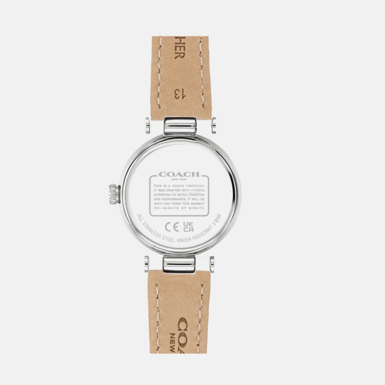 COACH,Cary 26mm,26mm,Stainless Steel,White,Quartz,Hardlex,Round,14503893