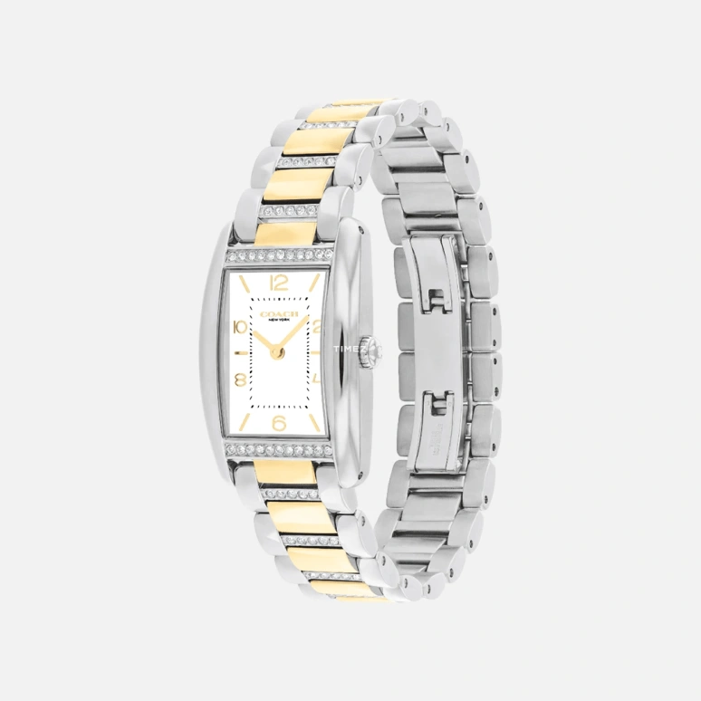 COACH,Reese 24x35mm,24x35mm,Stainless Steel,White,Quartz,Hardlex,Rectangular,14504318