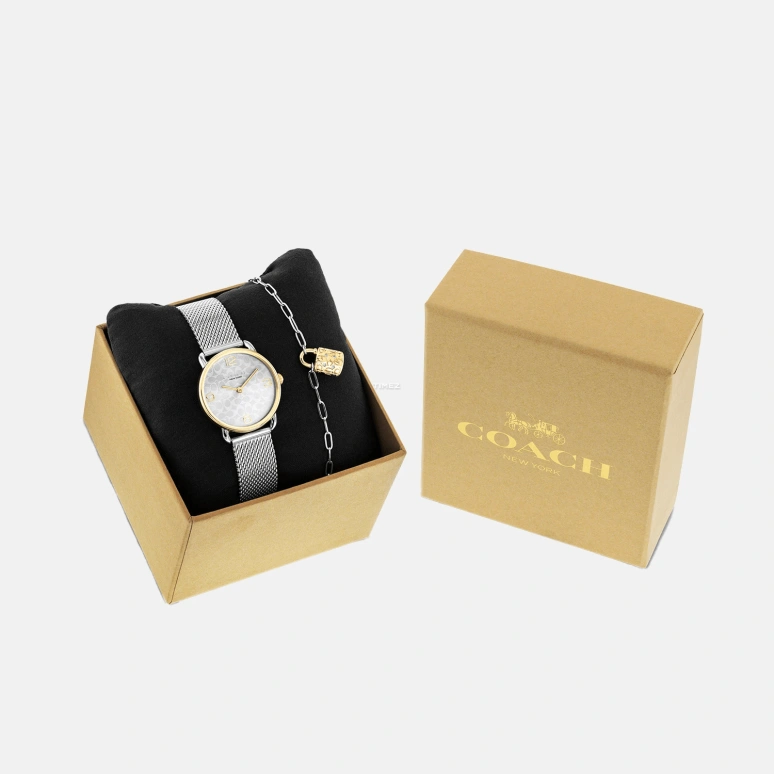 COACH,Elliot 28mm,28mm,Stainless Steel,White,Quartz,Hardlex,Round,14000115