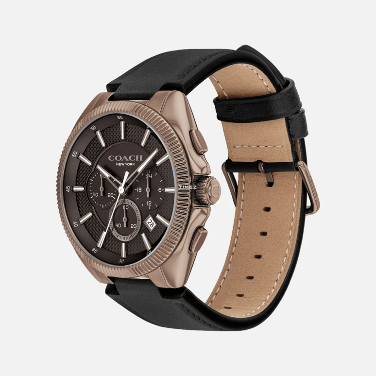 COACH,Jackson 45mm,45mm,Stainless Steel,Brown,Quartz,Chronograph,Day,14602685