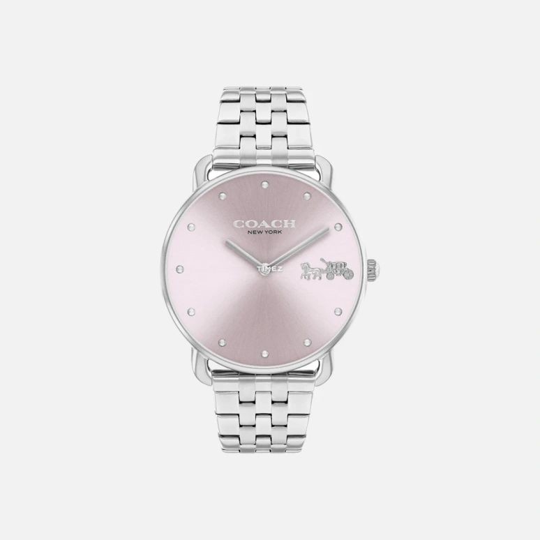 COACH,Elliot 36mm,36mm,Stainless Steel,Pink,Quartz,Hardlex,Round,14504290