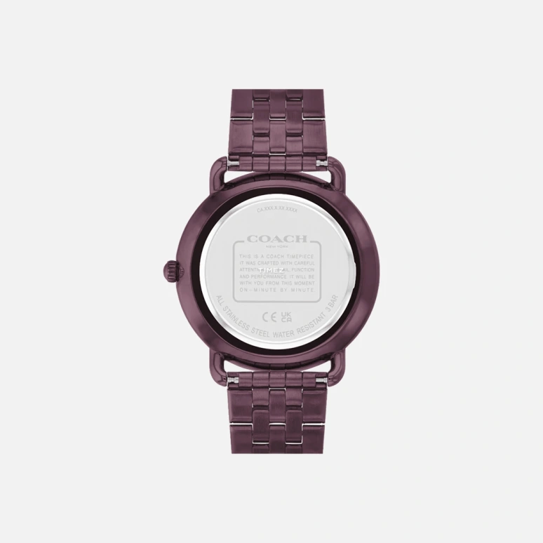 COACH,Elliot 41mm,41mm,Stainless Steel,Purple,Quartz,Hardlex,Round,14504298