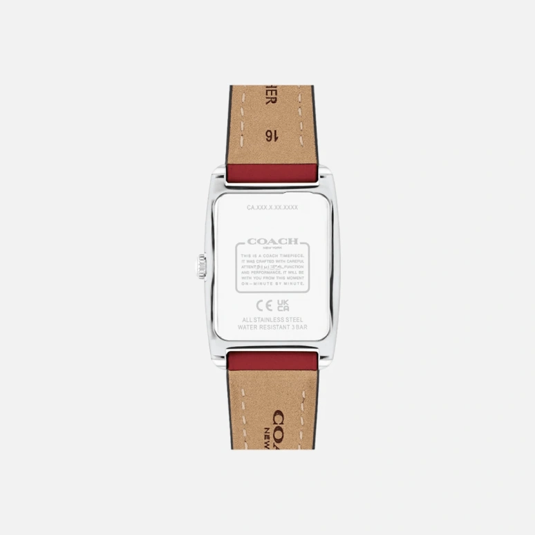 COACH,Reese 24x35mm,24x35mm,Stainless Steel,White,Quartz,Hardlex,Rectangular,14504310