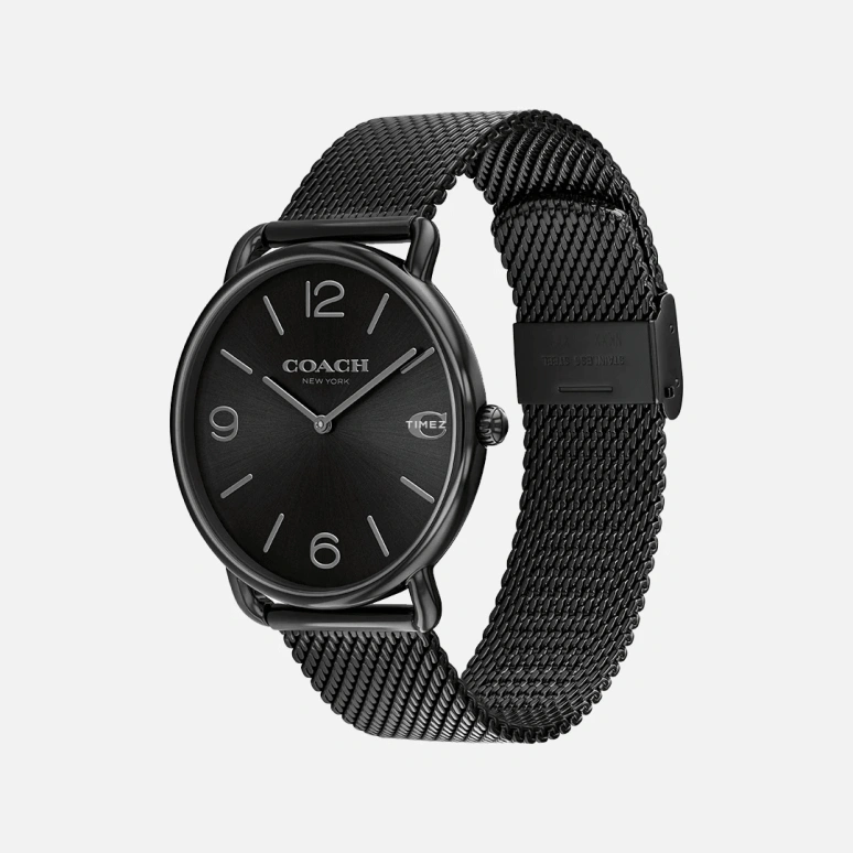 COACH,Elliot 41mm,41mm,Stainless Steel,Black,Quartz,Hardlex,Round,14602651