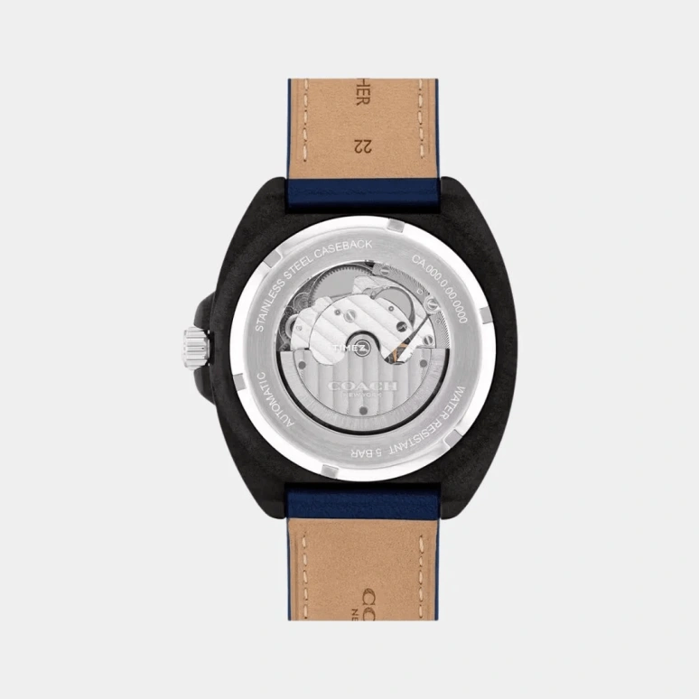 COACH,Charter 44.50mm,44.50mm,Stainless Steel,Blue,Automatic,Day,Hardlex,14602736