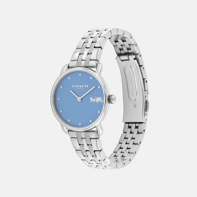 COACH,Elliot 28mm,28mm,Stainless Steel,Blue,Quartz,Hardlex,Round,14504447