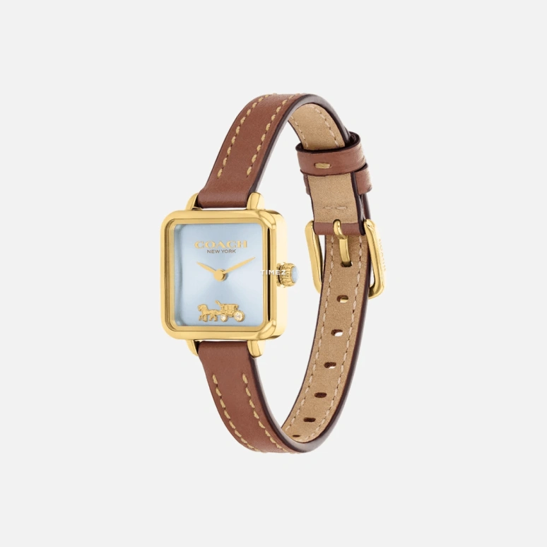 COACH,Cass 22mm,22mm,Stainless Steel,Ice Blue,Quartz,Hardlex,Square,14504231