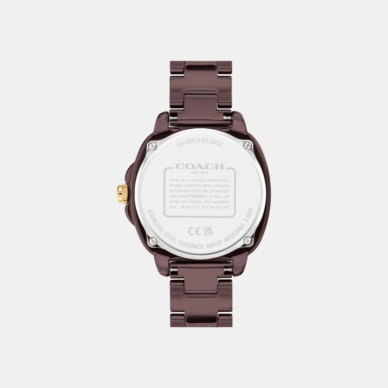 COACH,Kitt 34mm,34mm,Ceramic,Burgundy,Quartz,Hardlex,Round,14504403