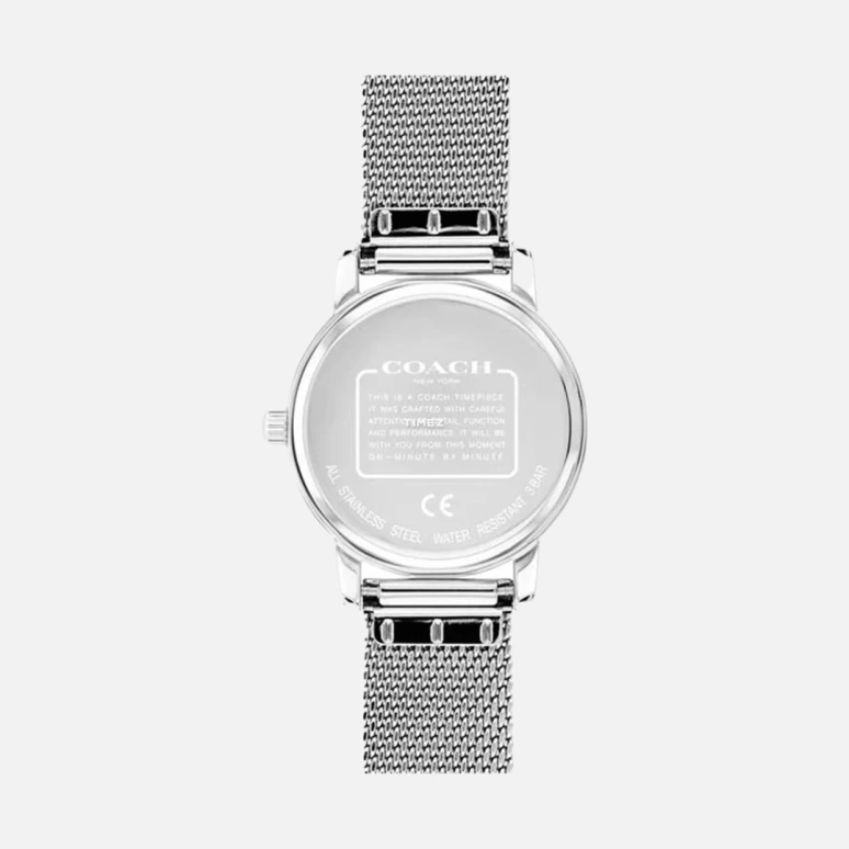 COACH,Grand Crystal 28mm,28mm,Stainless Steel,Silver,Quartz,Hardlex,Round,14503743