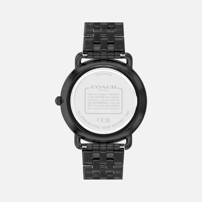 COACH,Elliot 41mm,41mm,Stainless Steel,Black,Quartz,Hardlex,Round,14602670
