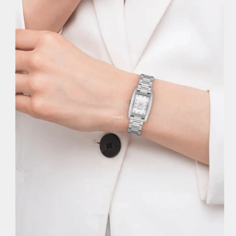 COACH,Reese 20mm,20mm,Stainless Steel,White,Quartz,Hardlex,Rectangular,14504587