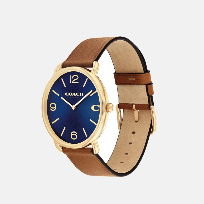 COACH,Elliot 41mm,41mm,Stainless Steel,Blue,Quartz,Hardlex,Round,14602644