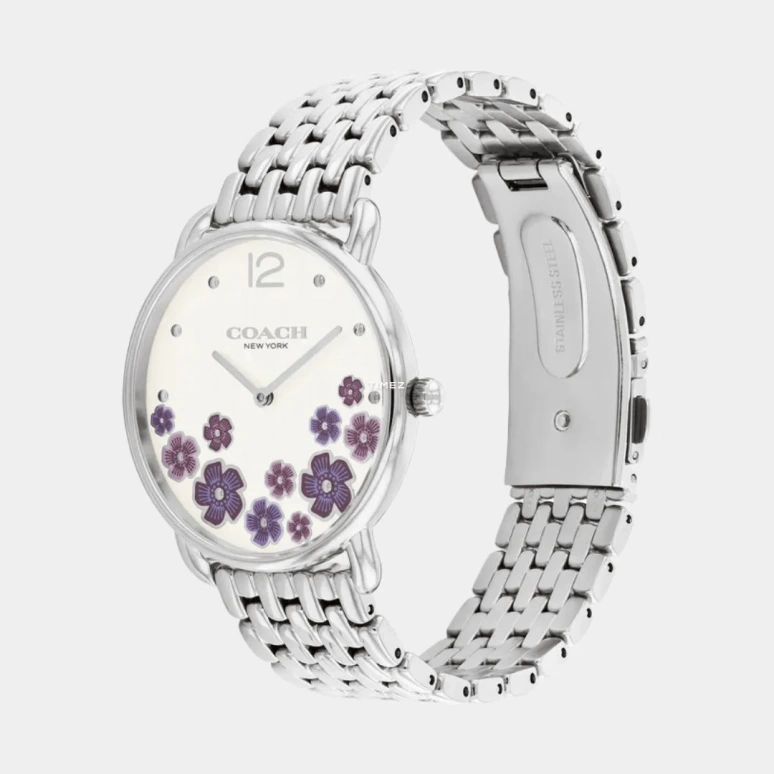 COACH,Elliot 36mm,36mm,Stainless Steel,White,Quartz,Hardlex,Round,14504516