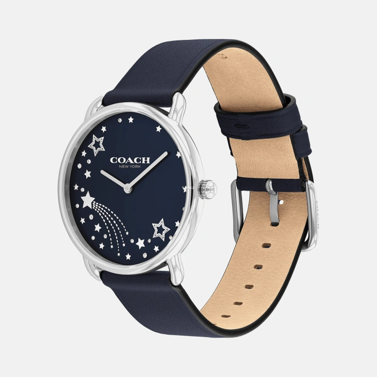 COACH,Elliot 36mm,36mm,Stainless Steel,Blue,Quartz,Hardlex,Round,14504376