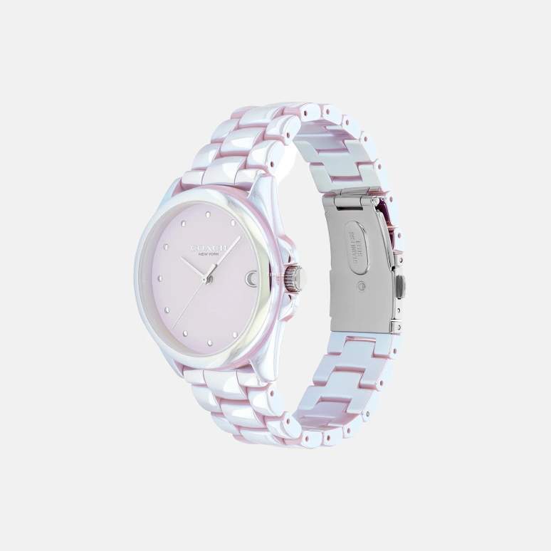 COACH,Greyson 36mm,36mm,Ceramic,Pink,Quartz,Hardlex,Round,14504391