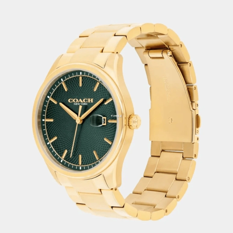 COACH,Oliver 41mm,41mm,Stainless Steel,Green,Quartz,Day,Hardlex,14602753