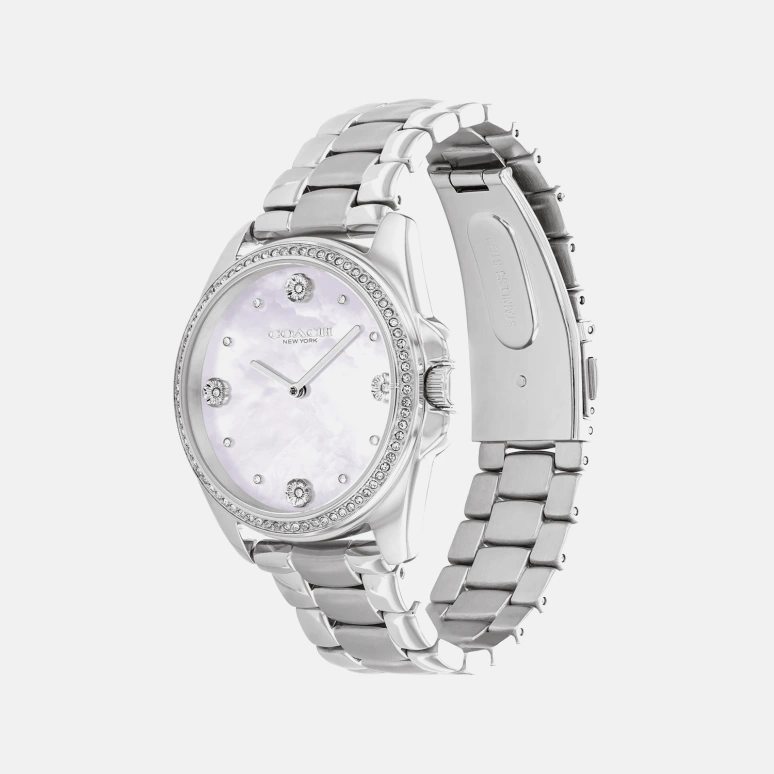 COACH,Greyson 28mm,28mm,Stainless Steel,Purple,Quartz,Hardlex,Round,14504108