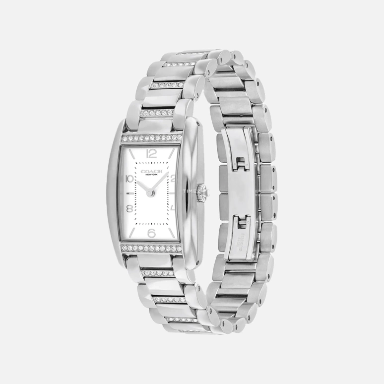 COACH,Reese 24x35mm,24x35mm,Stainless Steel,White,Quartz,Hardlex,Rectangular,14504315