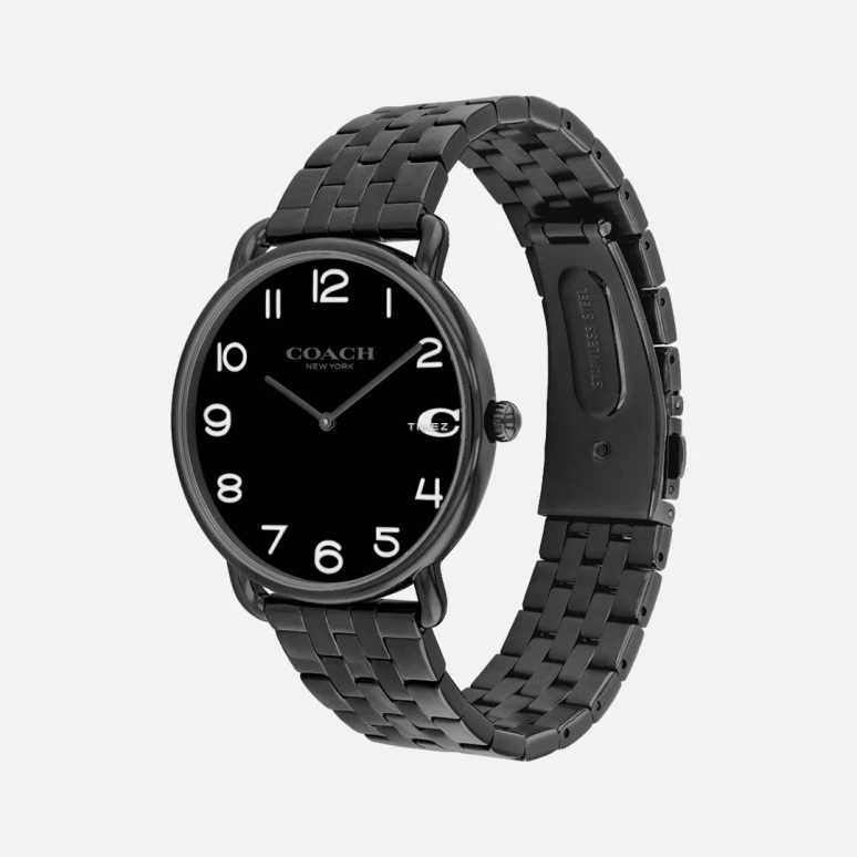 COACH,Elliot 41mm,41mm,Stainless Steel,Black,Quartz,Hardlex,Round,14602670