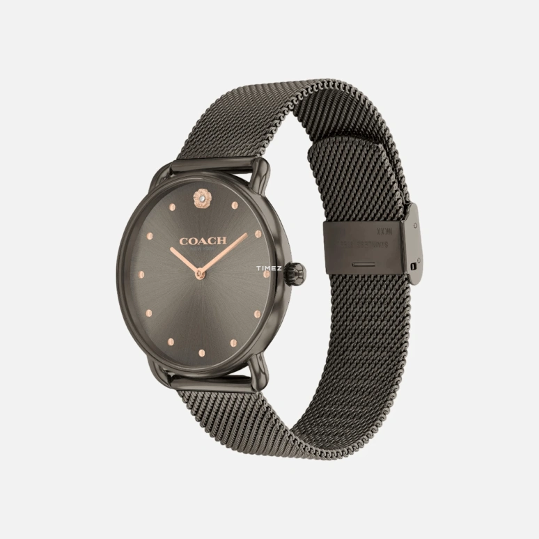 COACH,Elliot 36mm,36mm,Stainless Steel,Grey,Quartz,Hardlex,Round,14504210