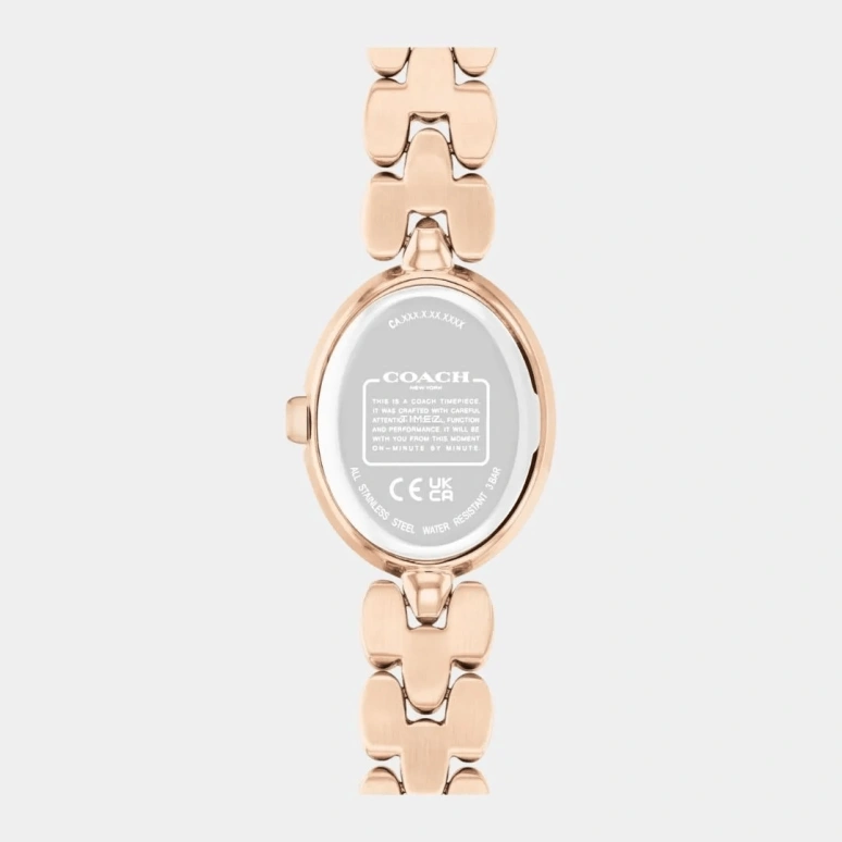 COACH,Sammy 22.50mm,22.50mm,Stainless Steel,White,Rose Gold,Quartz,Hardlex,Oval,14504418