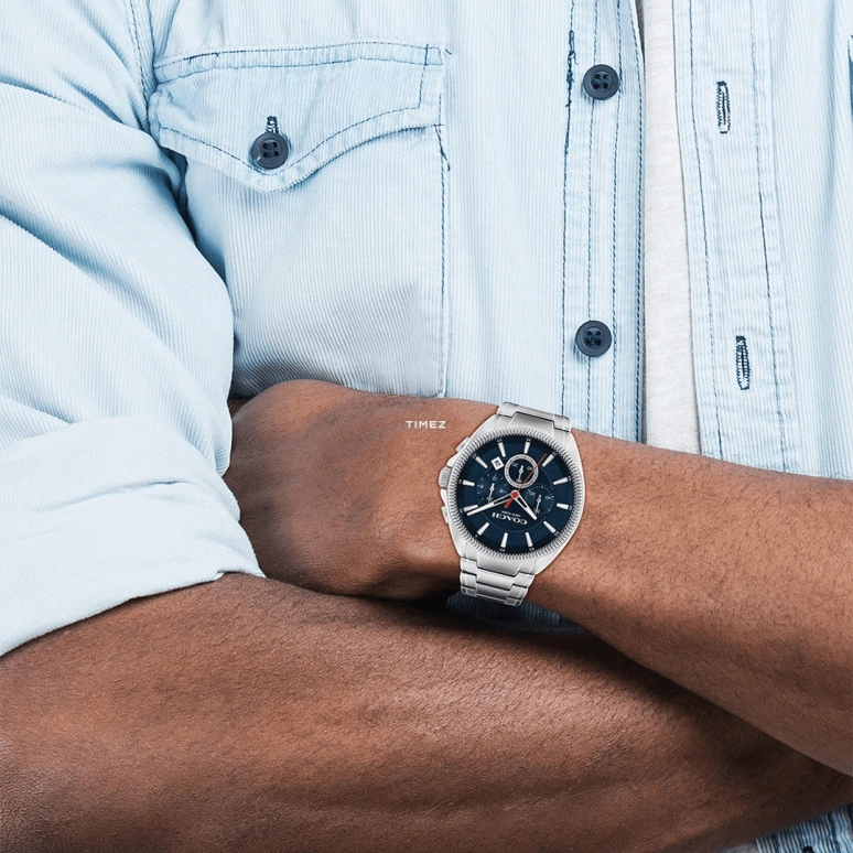 COACH,Jackson 45mm,45mm,Stainless Steel,Blue,Quartz,Chronograph,Day,14602679