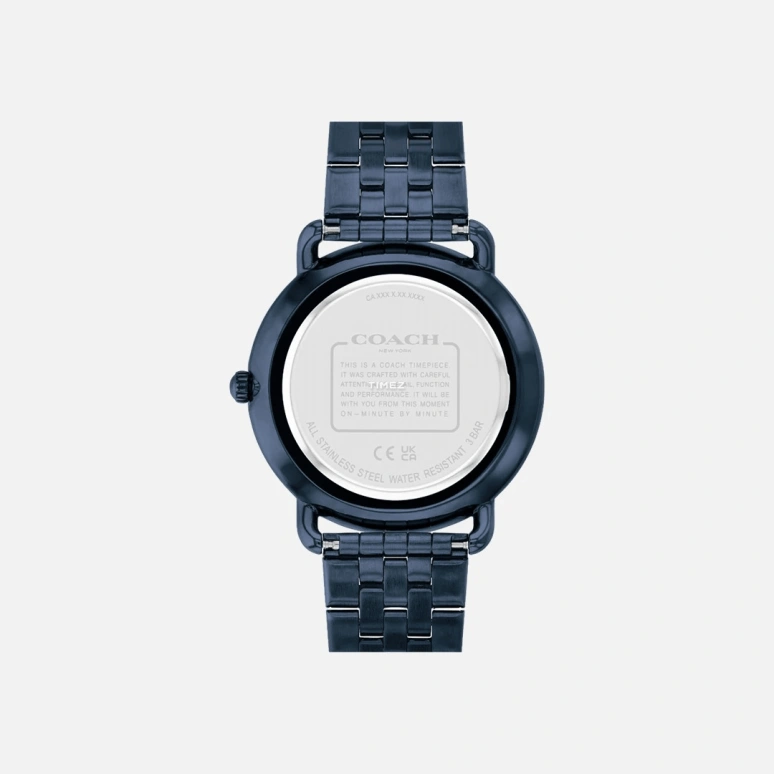 COACH,Elliot 41mm,41mm,Stainless Steel,Blue,Quartz,Hardlex,Round,14504297