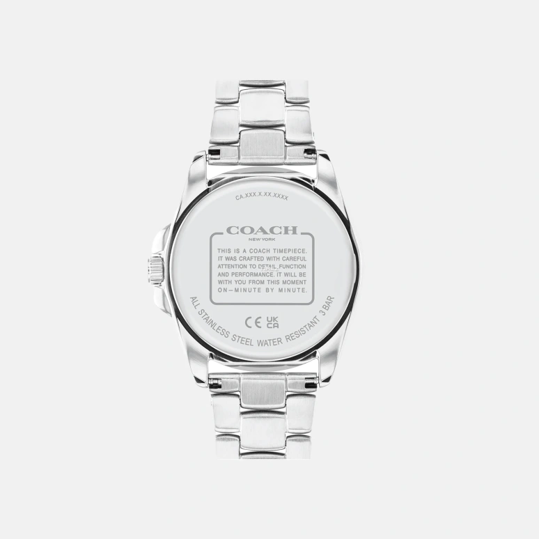 COACH,Greyson 28mm,28mm,Stainless Steel,Purple,Quartz,Hardlex,Round,14504108